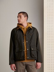 Barbour® Olive Green Utility Spey Waxed Jacket - Image 4 of 11