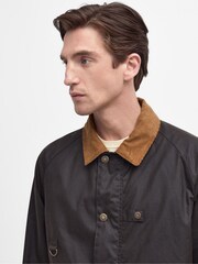 Barbour® Olive Green Utility Spey Waxed Jacket - Image 8 of 11