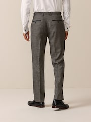 Brown Tailored Fit Trimmed Texture Suit Trousers - Image 2 of 9