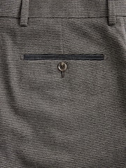 Brown Tailored Fit Trimmed Texture Suit Trousers - Image 8 of 9