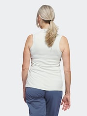 adidas Golf Light Green Performance Ultimate365 Tour Heat.Rdy Sleeveless Polo Shirt - Image 2 of 7