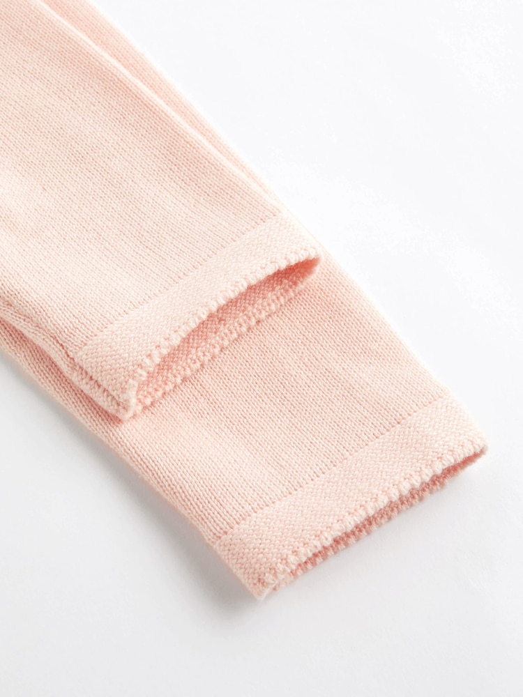 Pink Baby 100% Cotton Knitted Cardigan (0mths-2yrs) - Image 6 of 6