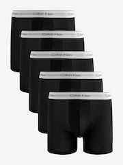 Calvin Klein Black Boxer Briefs 5 Pack - Icon Cotton Stretch - Image 1 of 6