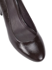 Novo Brown Standard Fit Indigo Mid Block Heel Round Toe Court Shoes - Image 6 of 6