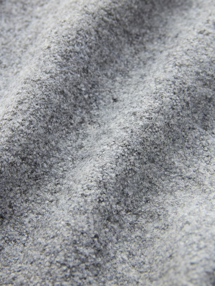 Grey Textured Boucle Jacket With Wool - Image 6 of 6
