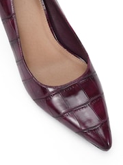 Novo Red Wide Fit Iona Mid Height Point Toe Court Shoes - Image 6 of 6