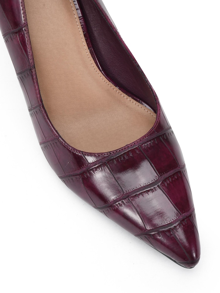 Novo Red Wide Fit Iona Mid Height Point Toe Court Shoes - Image 6 of 6 Novo Red Wide Fit Iona Mid Height Point Toe Court Shoes - Image 6 of 6