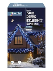 Premier Decorations Ltd White Brite 720 LED Snowing Icicles Christmas Lights with Timer 17.8M - Image 2 of 4