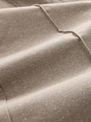 Beige Brushed Elasticated Waist Wide Leg Trousers - Image 8 of 8