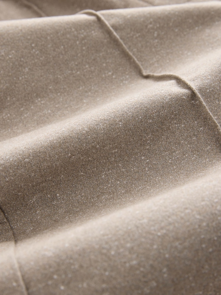 Beige Brushed Elasticated Waist Wide Leg Trousers - Image 8 of 8
