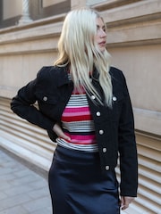 Threadbare Black Classic Denim Jacket - Image 1 of 4