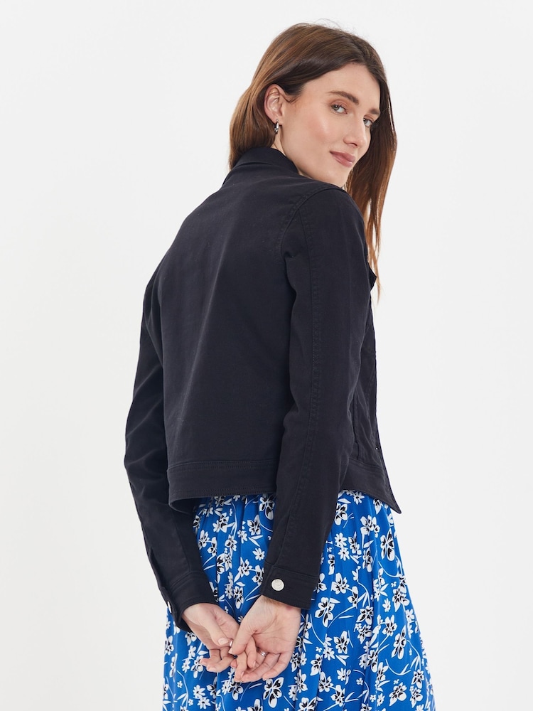 Threadbare Black Classic Denim Jacket - Image 3 of 4