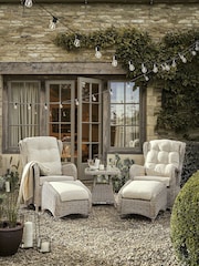 Cotswold Company Cream Luxury Woven Recliner Garden Lounge Set - Image 1 of 6