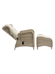 Cotswold Company Cream Luxury Woven Recliner Garden Lounge Set - Image 3 of 6