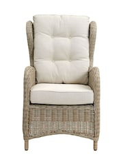Cotswold Company Cream Luxury Woven Recliner Garden Lounge Set - Image 4 of 6