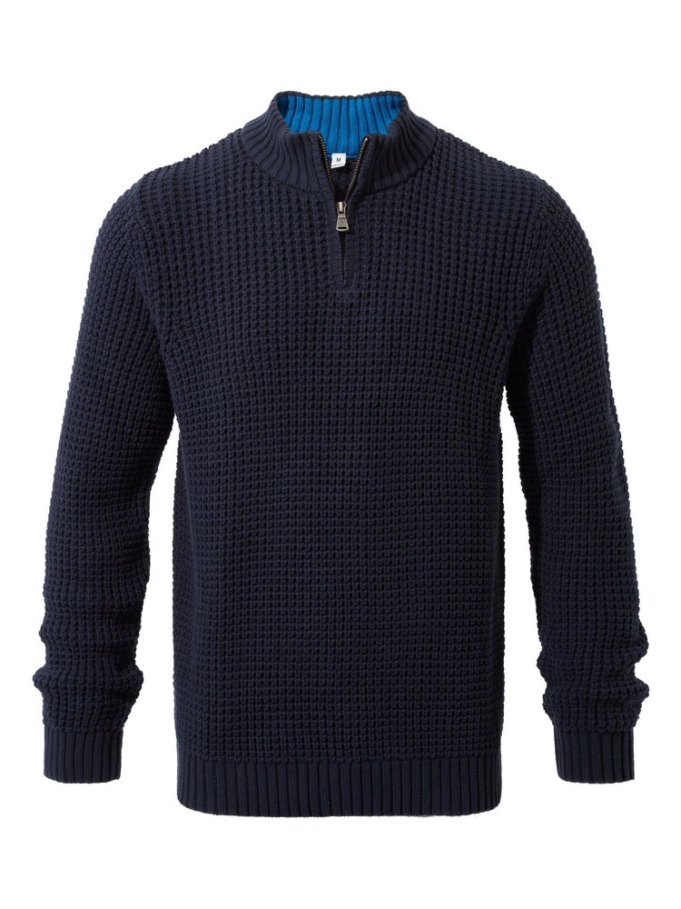 Tog 24 Navy Blue Orion Zip Neck Jumper - Image 2 of 2
