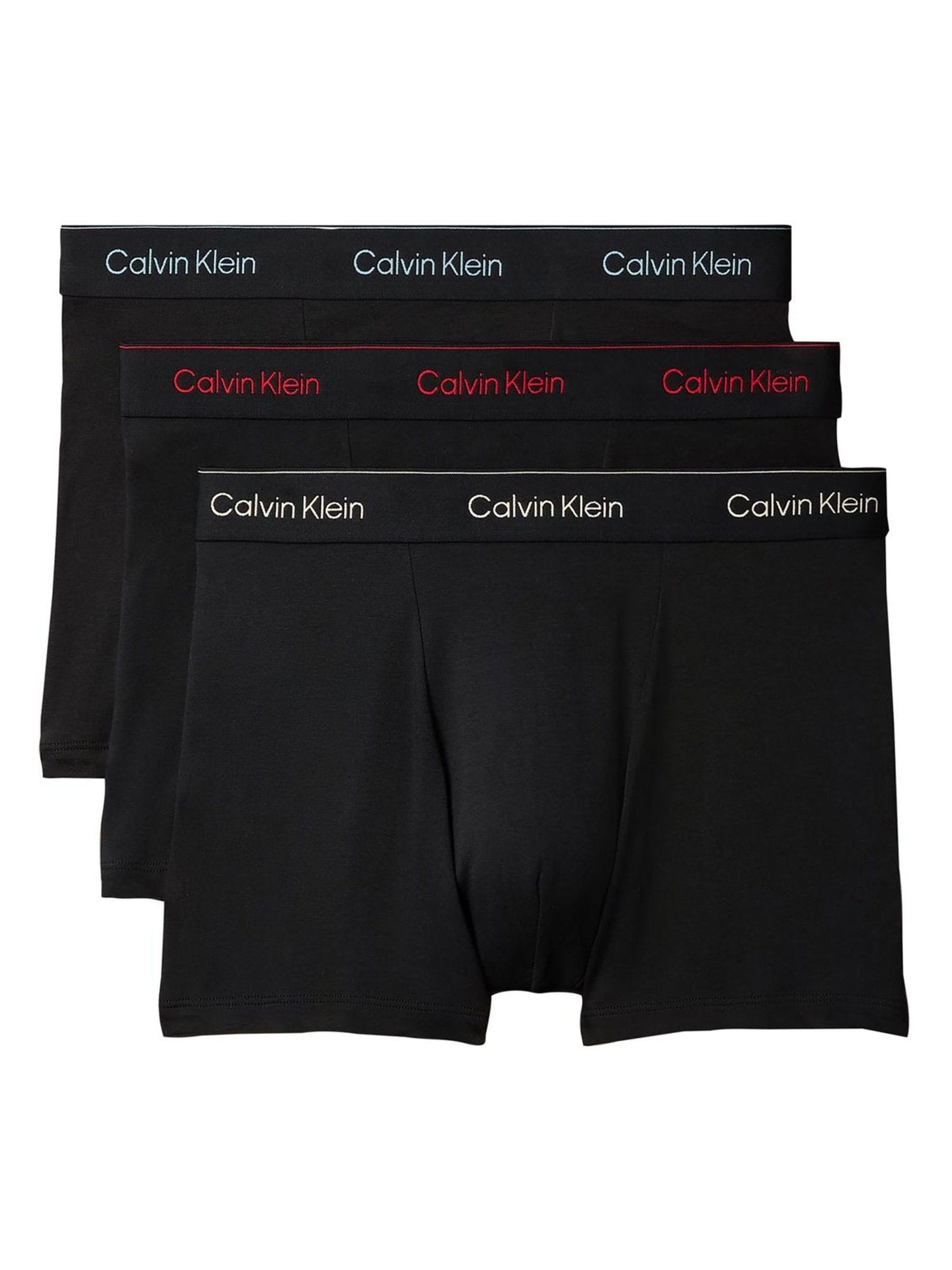Calvin Klein Men's Black Chrome Icon Cotton Stretch Boxer Trunks 3 Pack