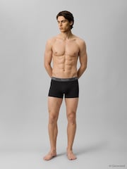 Calvin Klein Black Chrome Icon Cotton Stretch Boxer Trunks 3 Pack - Image 2 of 5