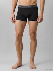 Calvin Klein Black Chrome Icon Cotton Stretch Boxer Trunks 3 Pack - Image 4 of 5
