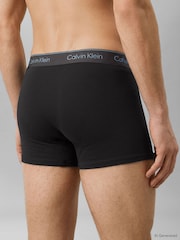 Calvin Klein Black Chrome Icon Cotton Stretch Boxer Trunks 3 Pack - Image 5 of 5