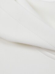 Reiss White Fabien Senior Interlock Jersey Hoodie - Image 6 of 6