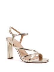 Novo Gold Standard Fit Molly Strappy Slim Block High Heel Sandals - Image 3 of 6