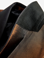 Bronze EDIT Slim Glitter Tuxedo Suit Jacket - Image 10 of 13