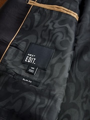 Bronze EDIT Slim Glitter Tuxedo Suit Jacket - Image 11 of 13