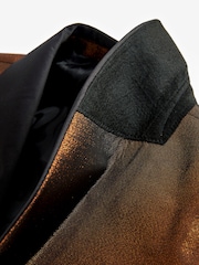 Bronze EDIT Slim Glitter Tuxedo Suit Jacket - Image 6 of 13