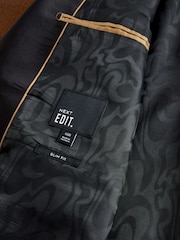 Bronze EDIT Slim Glitter Tuxedo Suit Jacket - Image 7 of 13