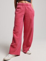 Superdry Pink Wash Straight Joggers - Image 1 of 4