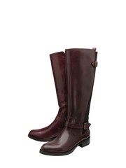 Ravel Red Leather Knee High Boots - Image 2 of 4