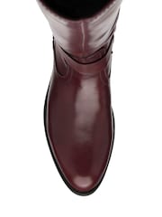 Ravel Red Leather Knee High Boots - Image 4 of 4