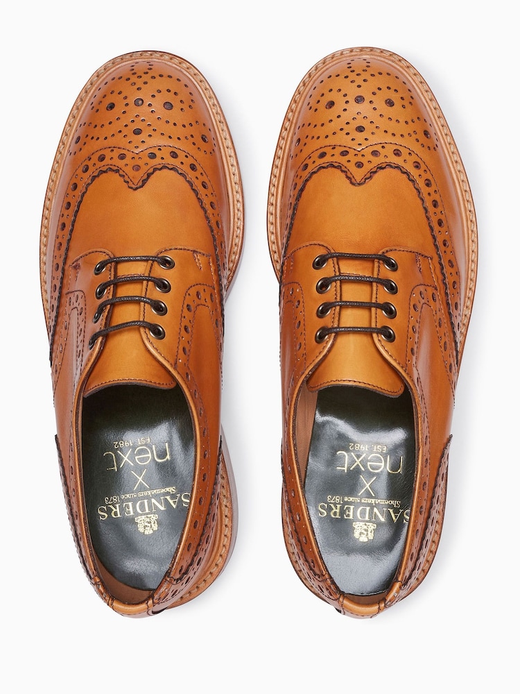 Sanders For Next Brogue Shoe - Image 4 of 5