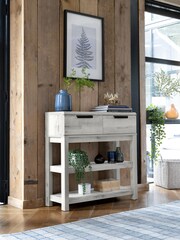 Grey Bronx Oak Effect Console - Image 1 of 6