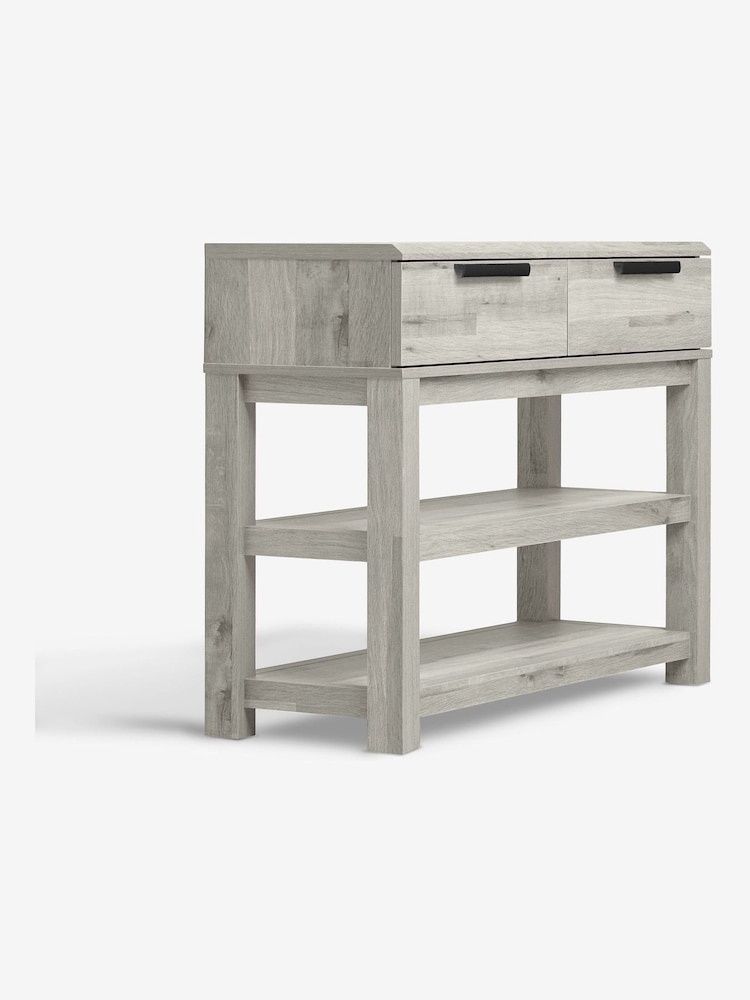 Grey Bronx Oak Effect Console - Image 2 of 6