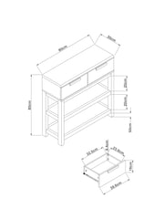 Grey Bronx Oak Effect Console - Image 3 of 6