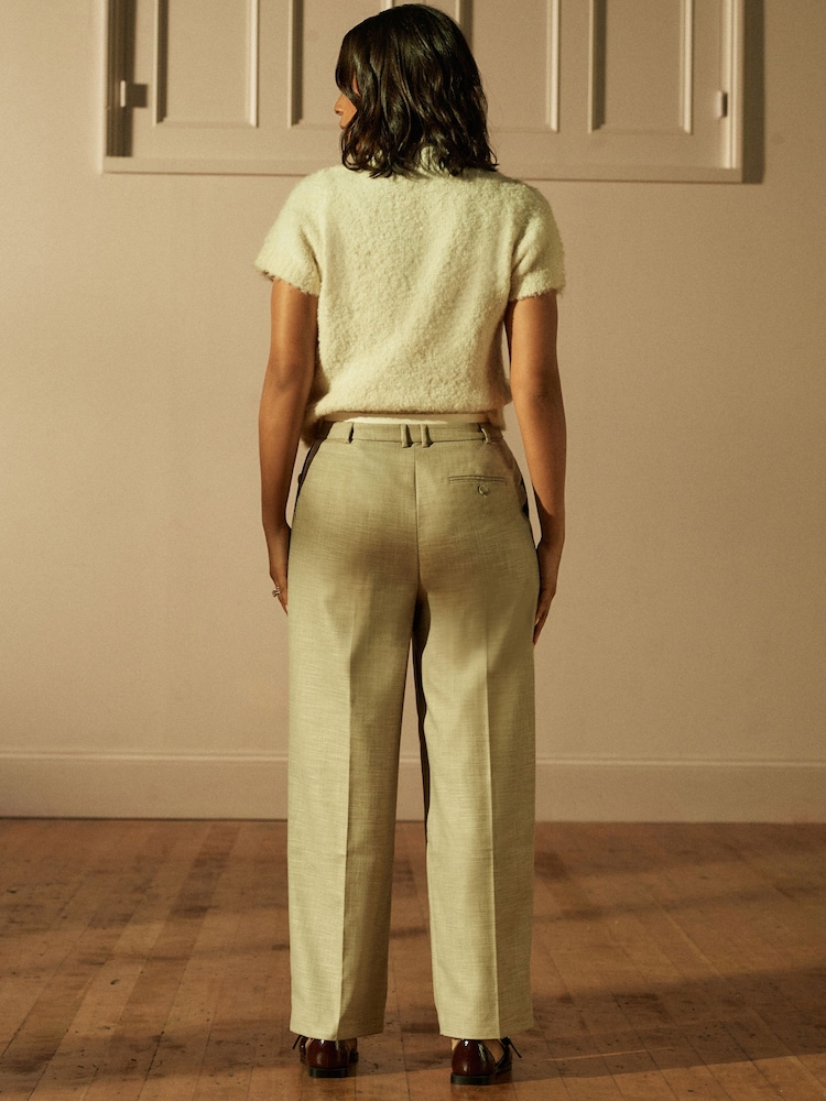 Neutral Cross Hatch Barrel Trousers - Image 2 of 6