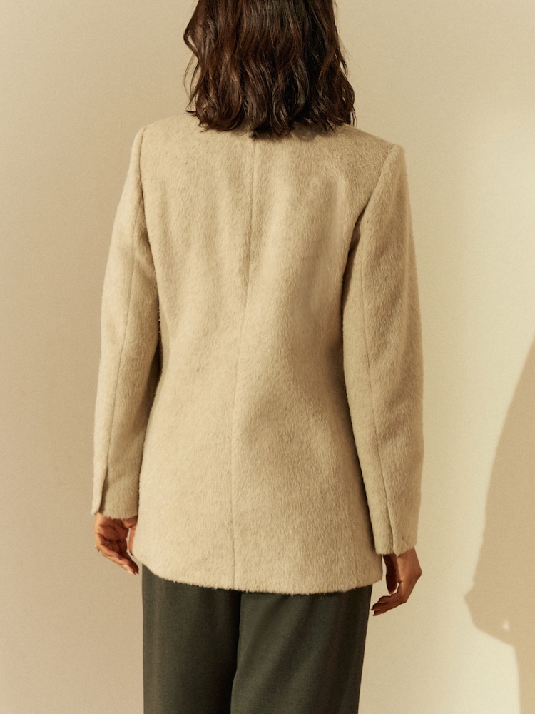 Neutral Warm Handle Blazer with Wool - Image 2 of 7