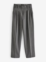 Grey Pinstripe Straight Trousers - Image 7 of 8