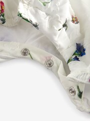 Baker by Ted Baker Floral Chiffon White Rompersuit - Image 11 of 11