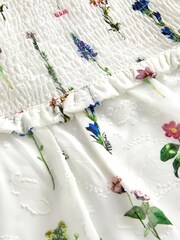 Baker by Ted Baker Floral Chiffon White Rompersuit - Image 9 of 11