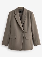 Brun/Khaki - Asymmetrisk justerbar midja Kavaj - Bild 7 av 8