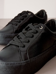 Schwarz - Signature Lederturnschuhe mit dicker Sohle - Bild 4 von 6