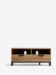 Dark Bronx Up to 46 inch Corner Oak Effect Slim TV Unit - Image 2 of 8