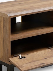 Dark Bronx Up to 46 inch Corner Oak Effect Slim TV Unit - Image 5 of 8