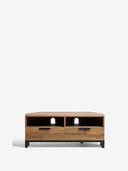 Dark Bronx Up to 46 inch Corner Oak Effect Slim TV Unit - Image 6 of 8