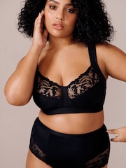 Black F-K Ultimate Comfort Cup Padded Strap Non Pad Non Wired Bra with Side Support - Image 1 of 7