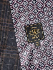 Navy Trimmed Check Suit Waistcoat - Image 10 of 10