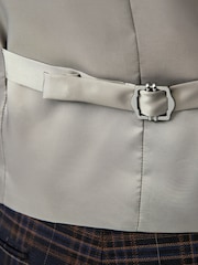 Navy Trimmed Check Suit Waistcoat - Image 6 of 10